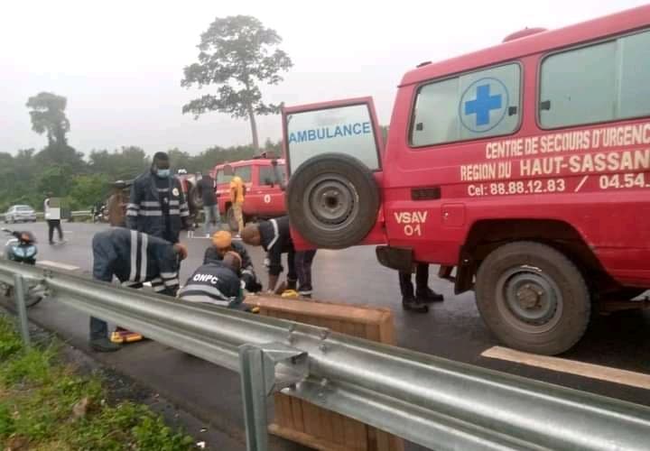 Côte d'Ivoire : Daloa, 12 victimes dénombrées après le tonneau d'un véhicule de transport