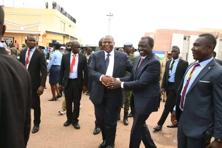 Centrafrique : Visite de travail du Président du Kenya William Ruto à Bangui