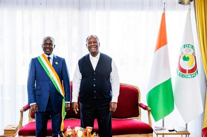 Côte d'Ivoire : Le président Ouattara félicite Adama Bictogo, nouvellement élu à la tête de l'Assemblée Nationale