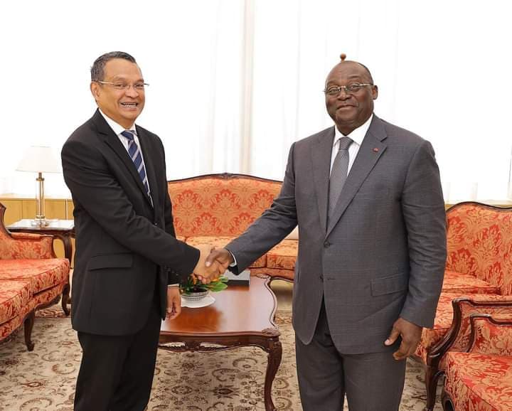 Côte d'Ivoire : Tiémoko Meyliet Koné échange avec l’administrateur de la Côte d’Ivoire au FMI Aivo Andrianarivelo