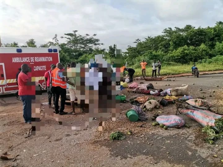 Côte d'Ivoire : Yamoussoukro, une collision au carrefour de l'hôtel Parlementaire fait 7 victimes