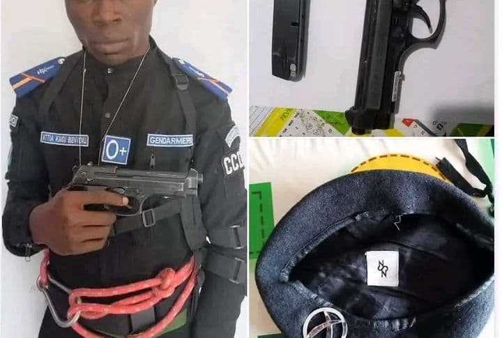 Côte d'Ivoire : Un faux gendarme arrêté à Yamoussoukro, un arsenal militaire retrouvé dans son domicile