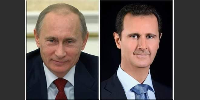 Russie-Syrie : Échanges des vœux de nouvel an entre le président al-Assad et le président Poutine