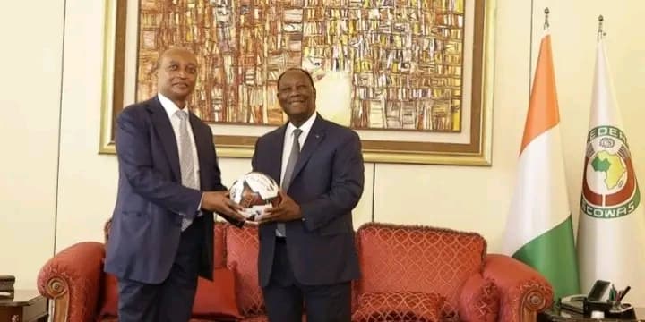 Côte d'Ivoire : Rencontre Ouattara Motsepe à quelques heures du coup d'envoi de la CAN