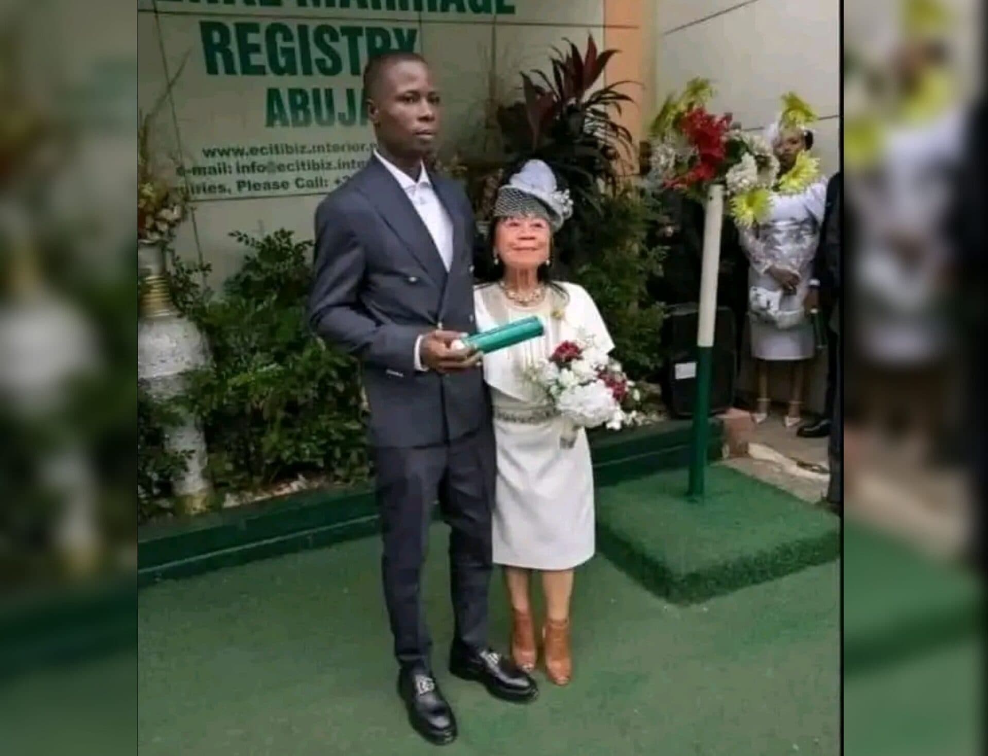 Nigéria : Ne voulant plus le laisser partir, une chinoise de 76 ans épouse son employé de 23 ans