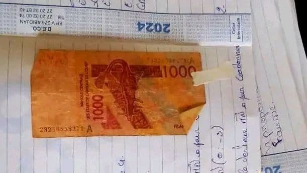 Côte d'Ivoire : Un correcteur découvre un billet de 1000 f à l'intérieur de la copie d'un candidat au BEPC