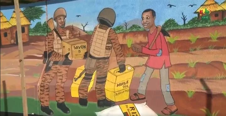 Burkina Faso : Des graffitis en hommage aux soldats tombés