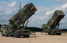 Szczecin,Poland-April 2022:MIM-104 Patriot - American surface-to-air missile system developed by Raytheon to protect strategic targets.3D Illustration.
