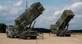 Szczecin,Poland-April 2022:MIM-104 Patriot - American surface-to-air missile system developed by Raytheon to protect strategic targets.3D Illustration.